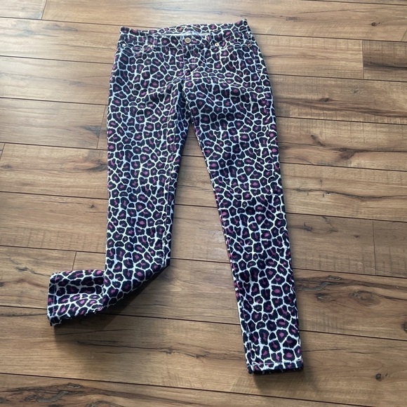 Michael Kors Pink Leopard Jeans Size 4 - Picture 2 of 6